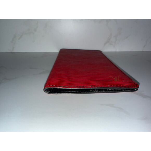 Louis Vuitton Epi Leather Bifold Long Wallet in Black and Red - Picture 6 of 8